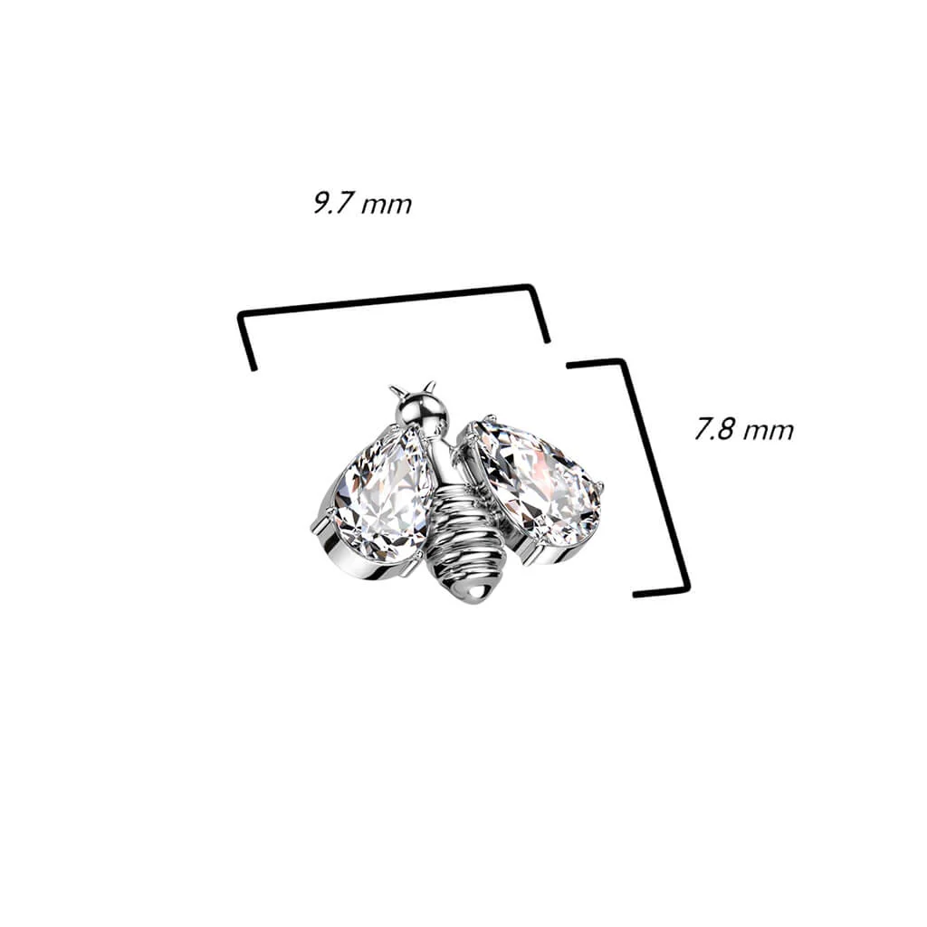 Titanium top bee with zirconia wings Push-In - Image 3