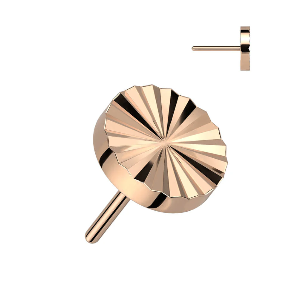 Titanium Top Round Diamond Cut Push-In - Image 5