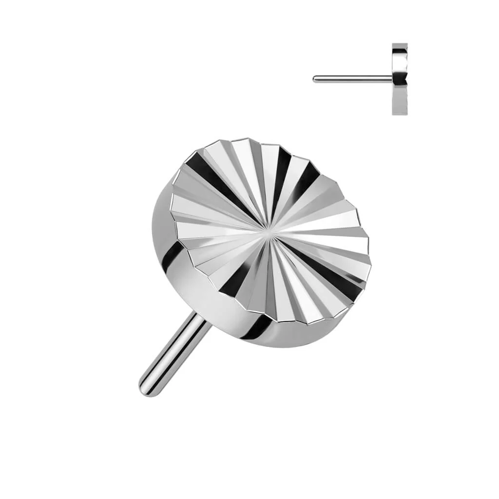 Titanium Top Round Diamond Cut Push-In - Image 6
