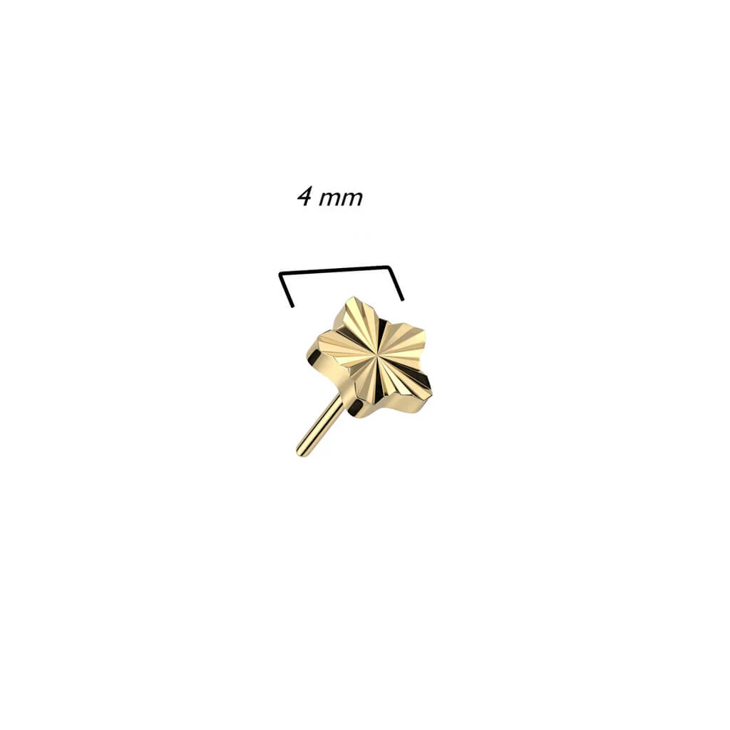 Titanium Top Star Diamond Cut Push-In - Image 3