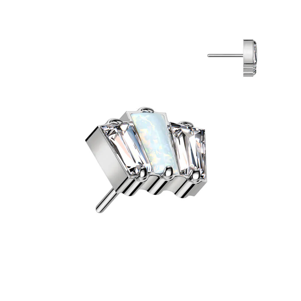 Titanium top 3 zirconias or opals Push-In - Image 3