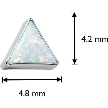 Titanium top triangle bezel setting opal Push-In - Image 2