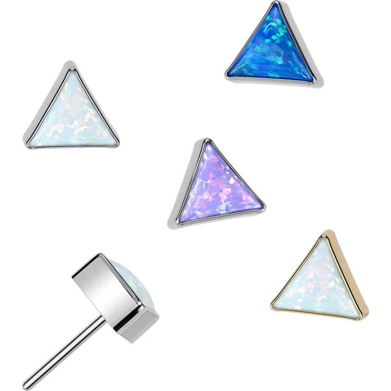 Titanium top triangle bezel setting opal Push-In - Image 3