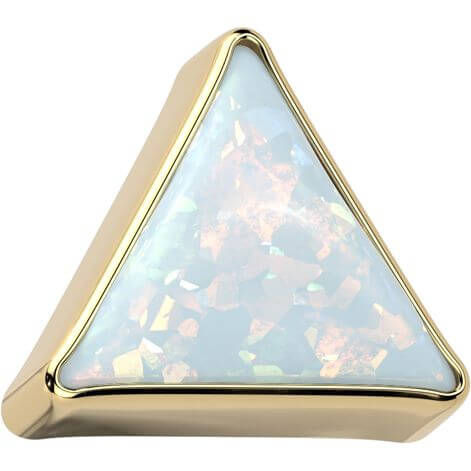 Titanium top triangle bezel setting opal Push-In - Image 4