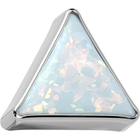 Titanium top triangle bezel setting opal Push-In - Image 6