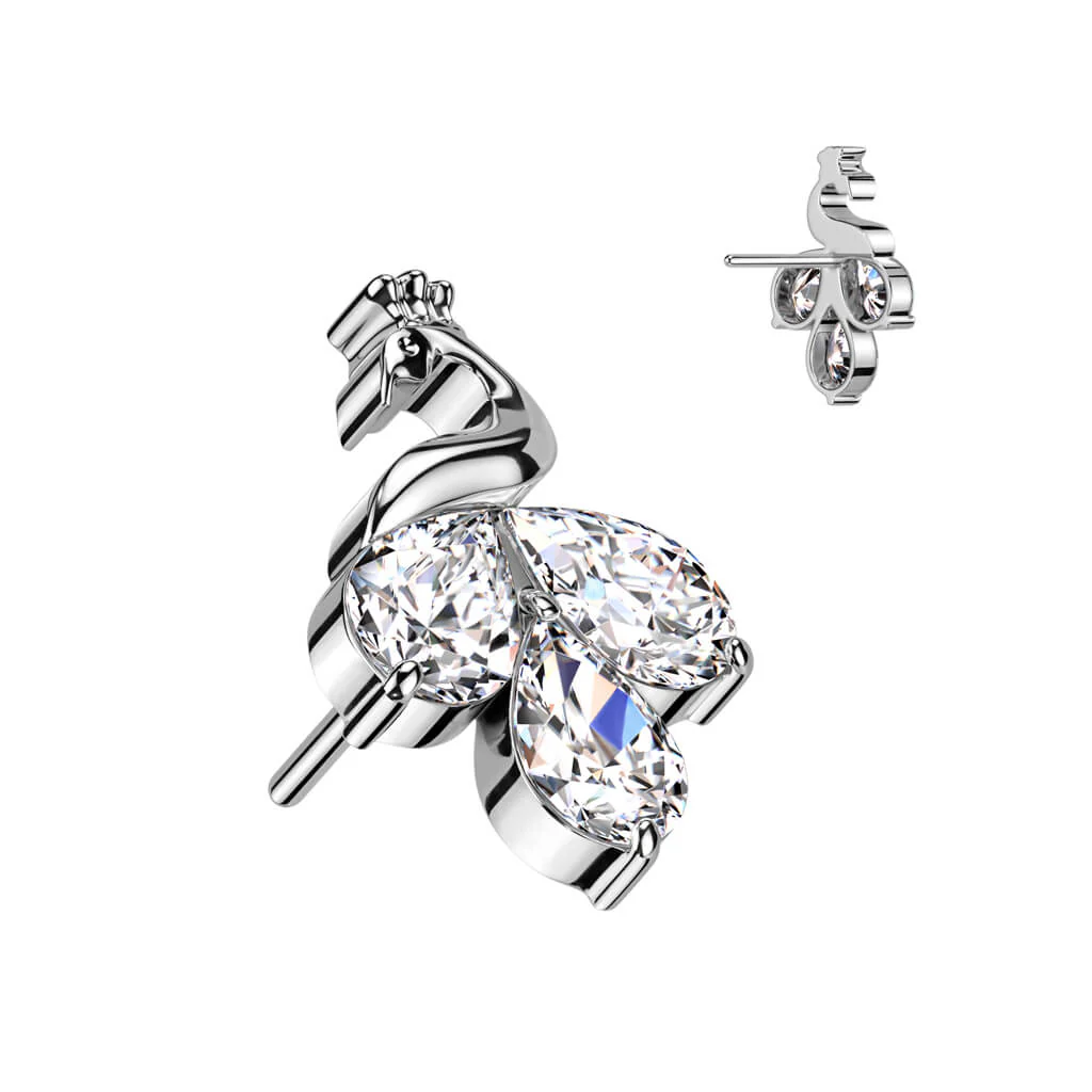 Titanium Top Peacock Zirconia Push-In - Image 2