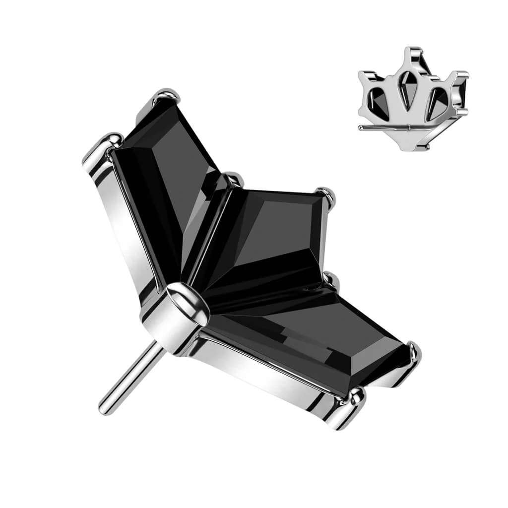 Titanium Top Marquise Cut 3 Zirconia Push-In - Image 5