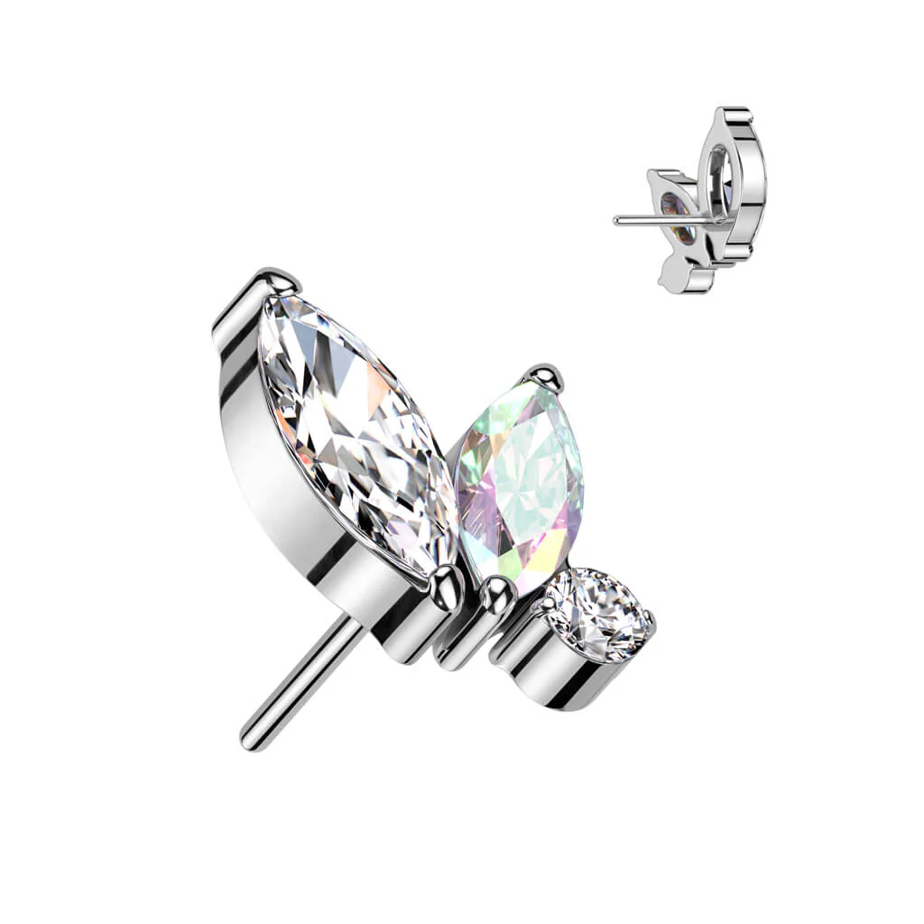 Titanium top marquise cut zirconias Push-In - Image 3