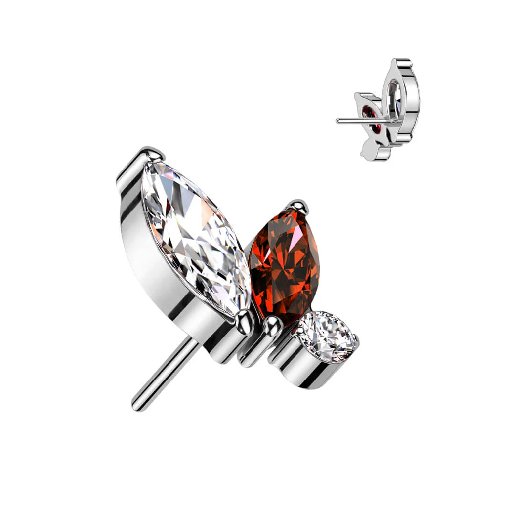 Titanium top marquise cut zirconias Push-In - Image 4