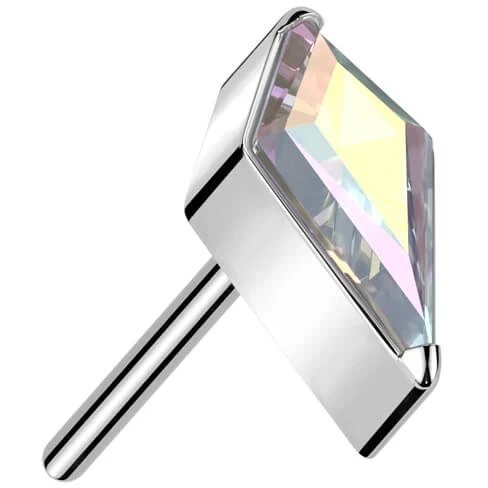 Titanium top diamond shaped opal zirconia Push-In - Image 3