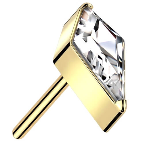 Titanium top diamond shaped opal zirconia Push-In - Image 6