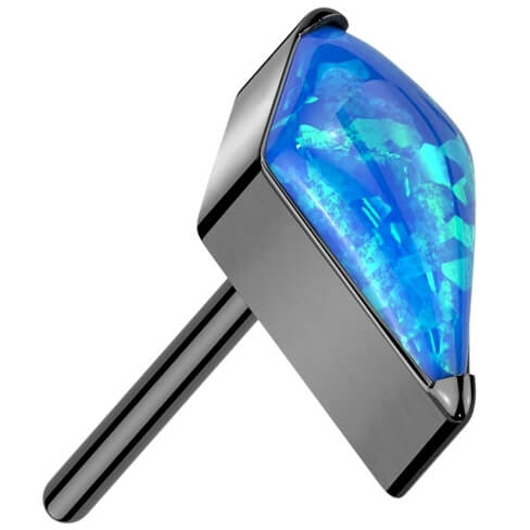 Titanium top diamond shaped opal zirconia Push-In - Image 7