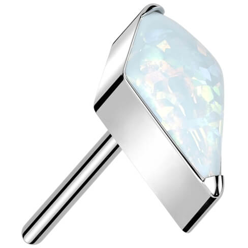 Titanium top diamond shaped opal zirconia Push-In - Image 8