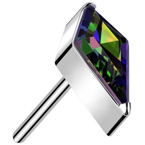 Titanium top diamond shaped opal zirconia Push-In - Image 9
