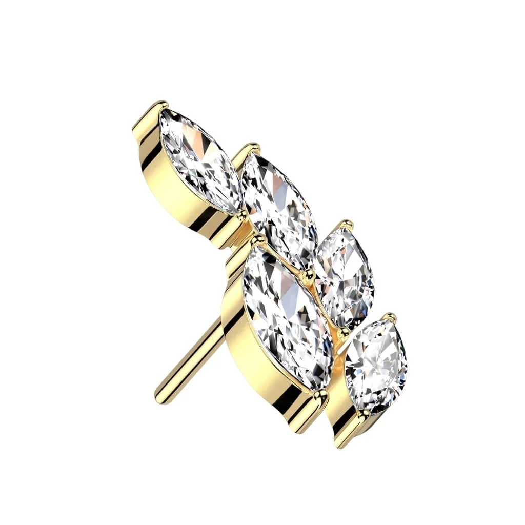 top vine marquise cut zirconia Push-In - Image 3