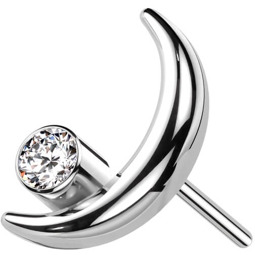 Titanium Halfmoon Zirconia Push-In - Image 4