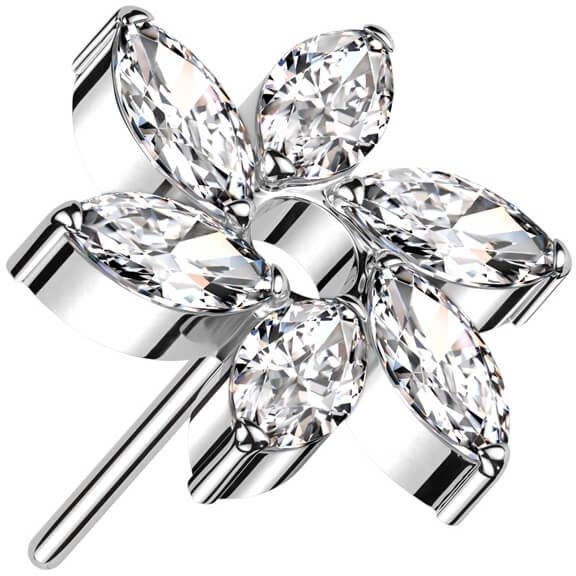 Titanium Flower Zirconia Push-In - Image 4