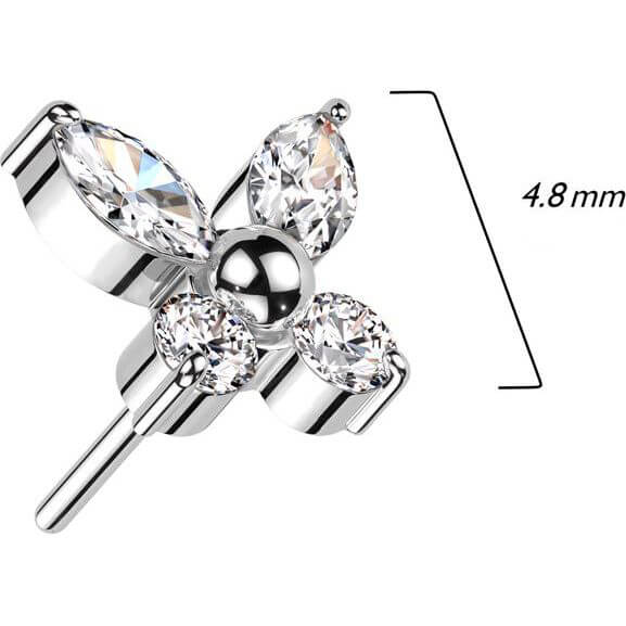 Titanium Butterfly Zirconia Push-In - Image 2