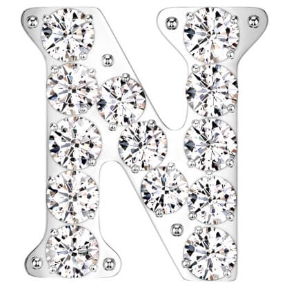 Titanium top alphabet initial zirconia Push-In - Image 16