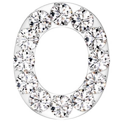 Titanium top alphabet initial zirconia Push-In - Image 17