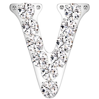 Titanium top alphabet initial zirconia Push-In - Image 24