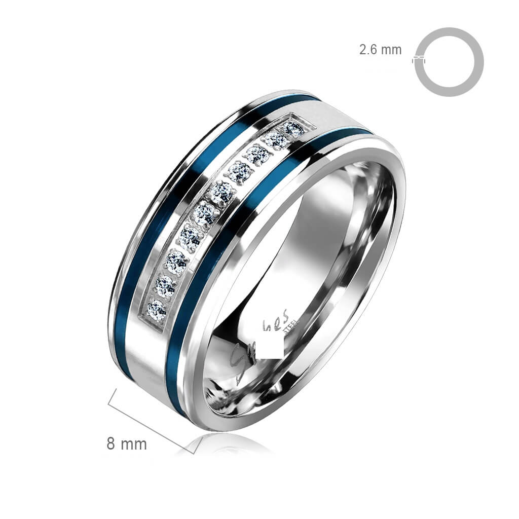 10 Zirconia Blue Silver - Image 2