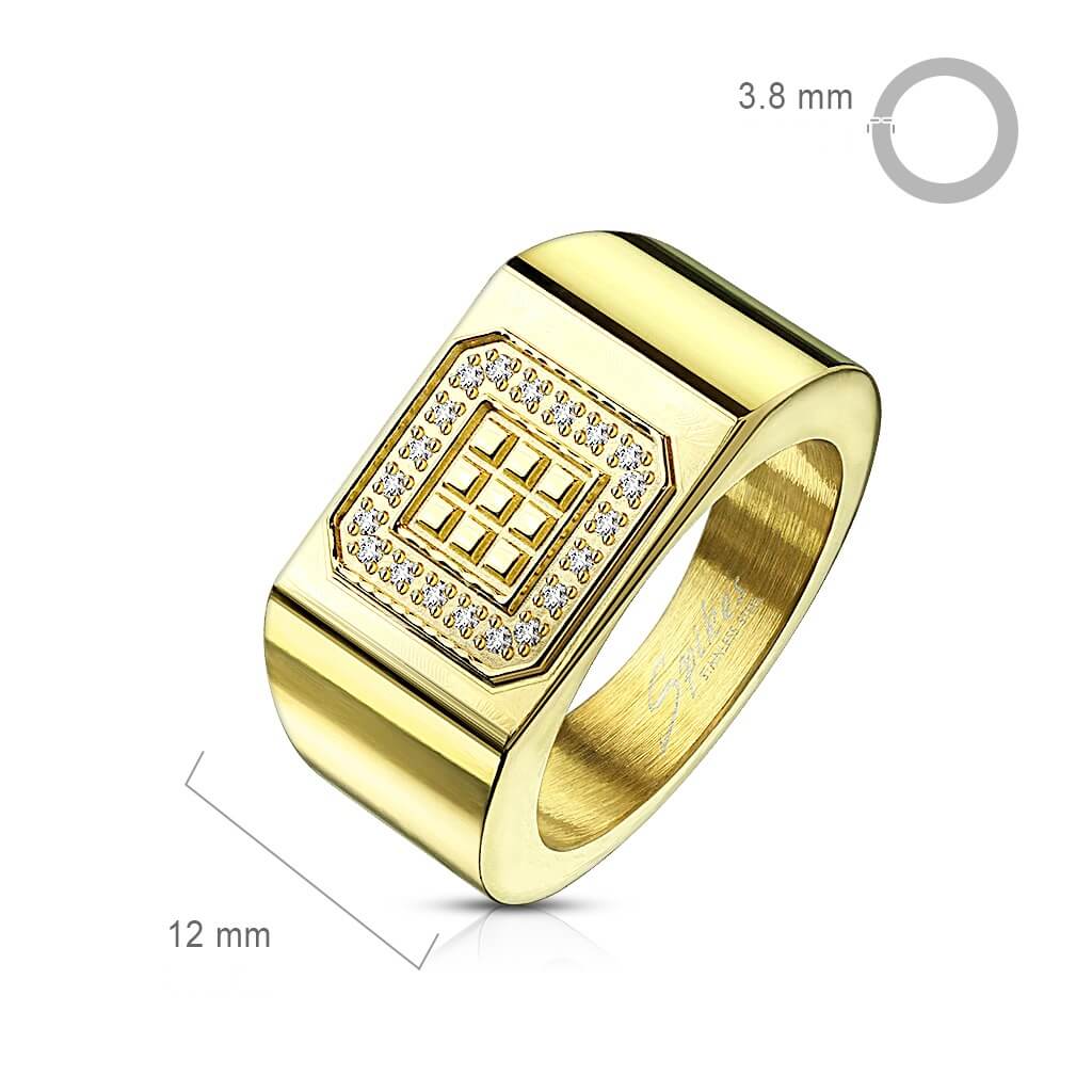 Square Zirconia Gold - Image 2