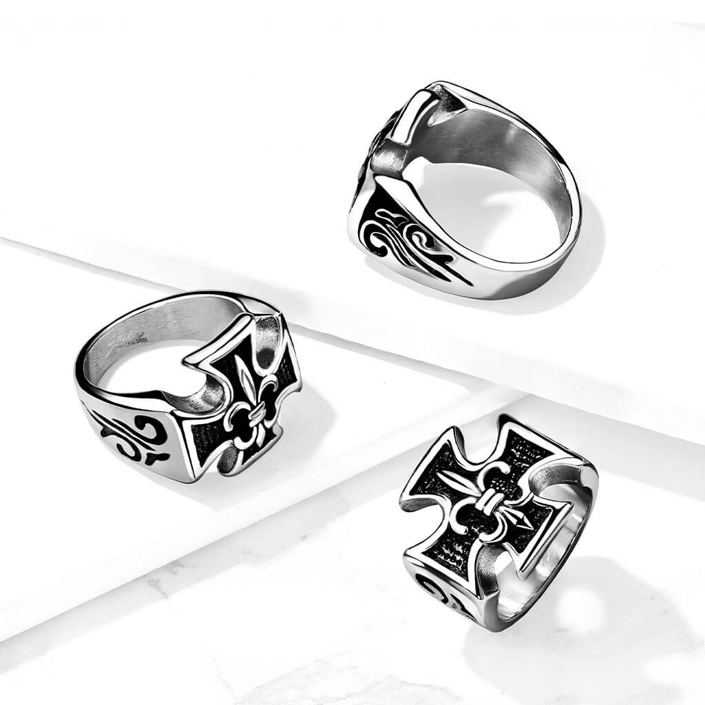 Iron Cross Fleur de Lis Silver - Image 2