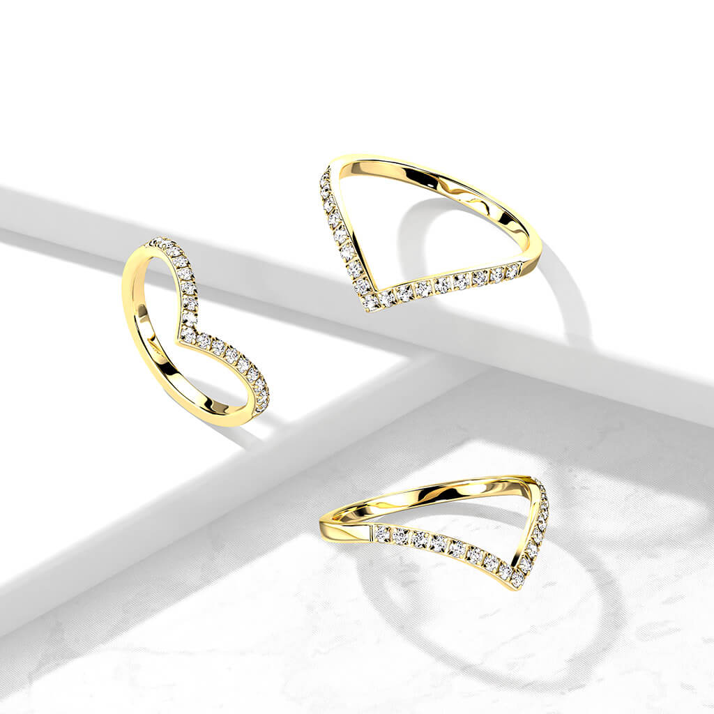 Chevron Zirconia Gold - Image 2