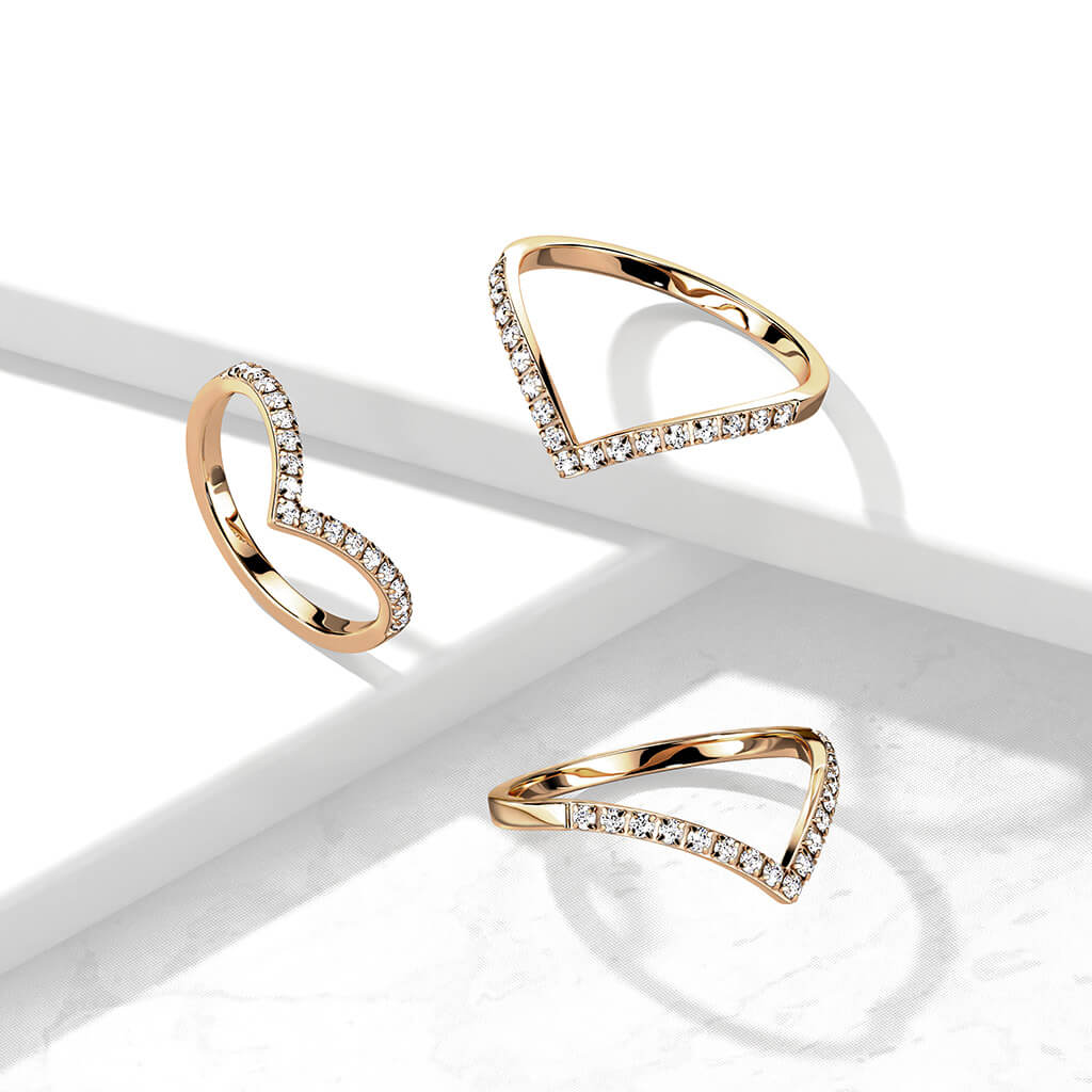 Chevron Zirconia Roségold - Image 2