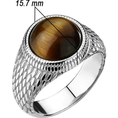 tiger eye stone on lizard skin - Image 2