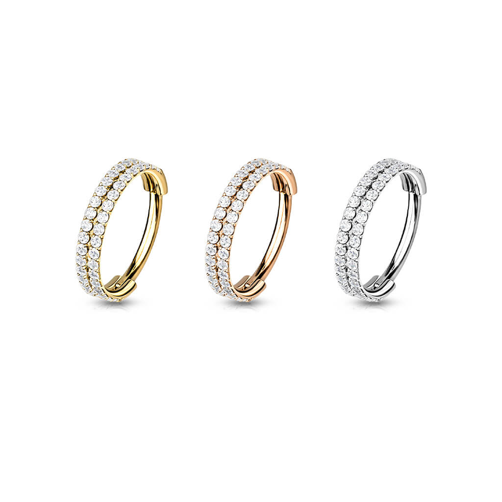 Ring Double Line Zirconia Clicker - Image 3