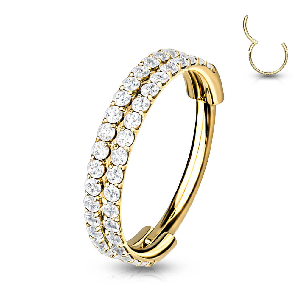 Ring Double Line Zirconia Clicker - Image 4