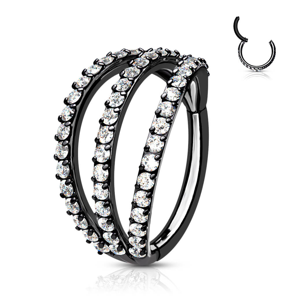 Ring Triple Line Zirconia Clicker - Image 6