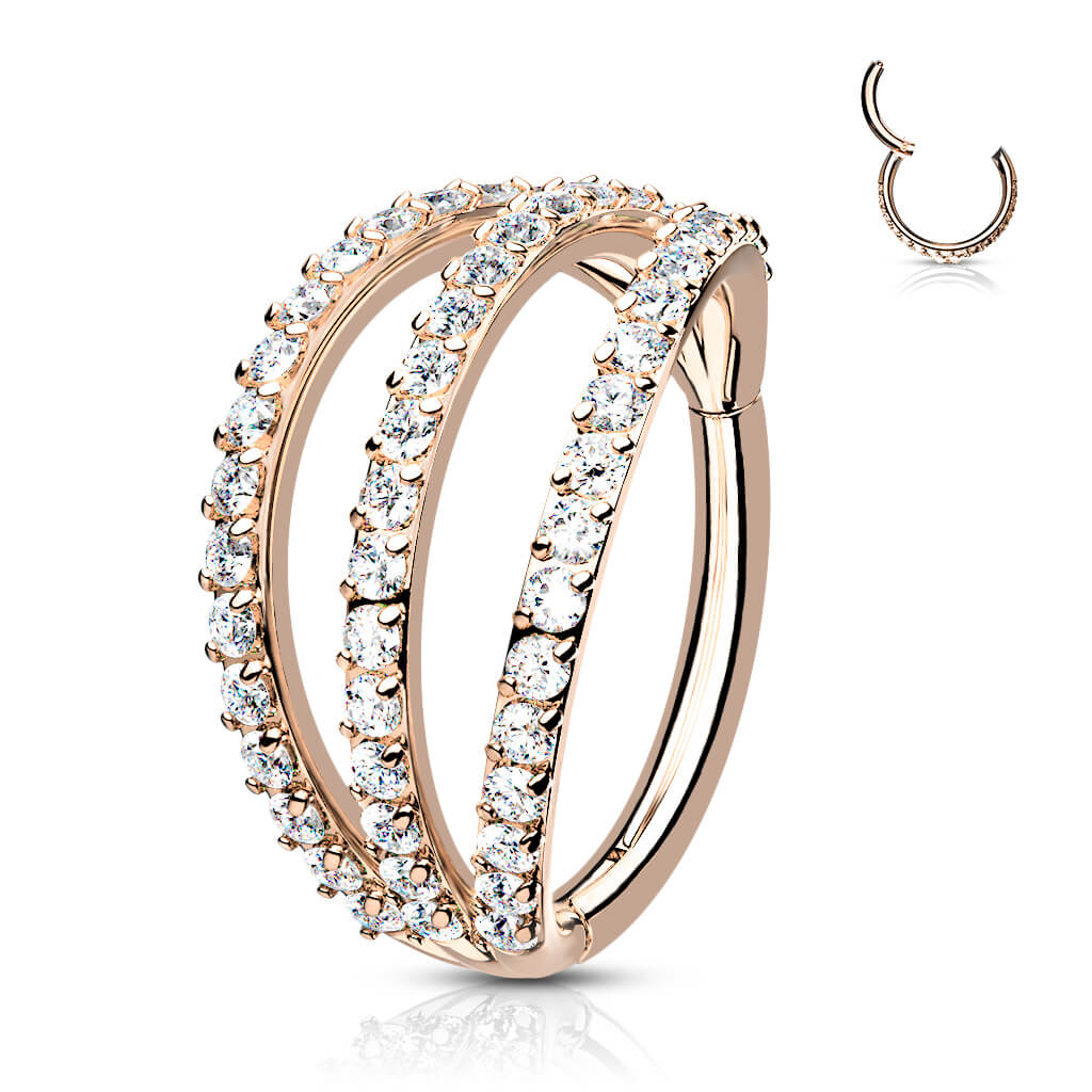 Ring Triple Line Zirconia Clicker - Image 8