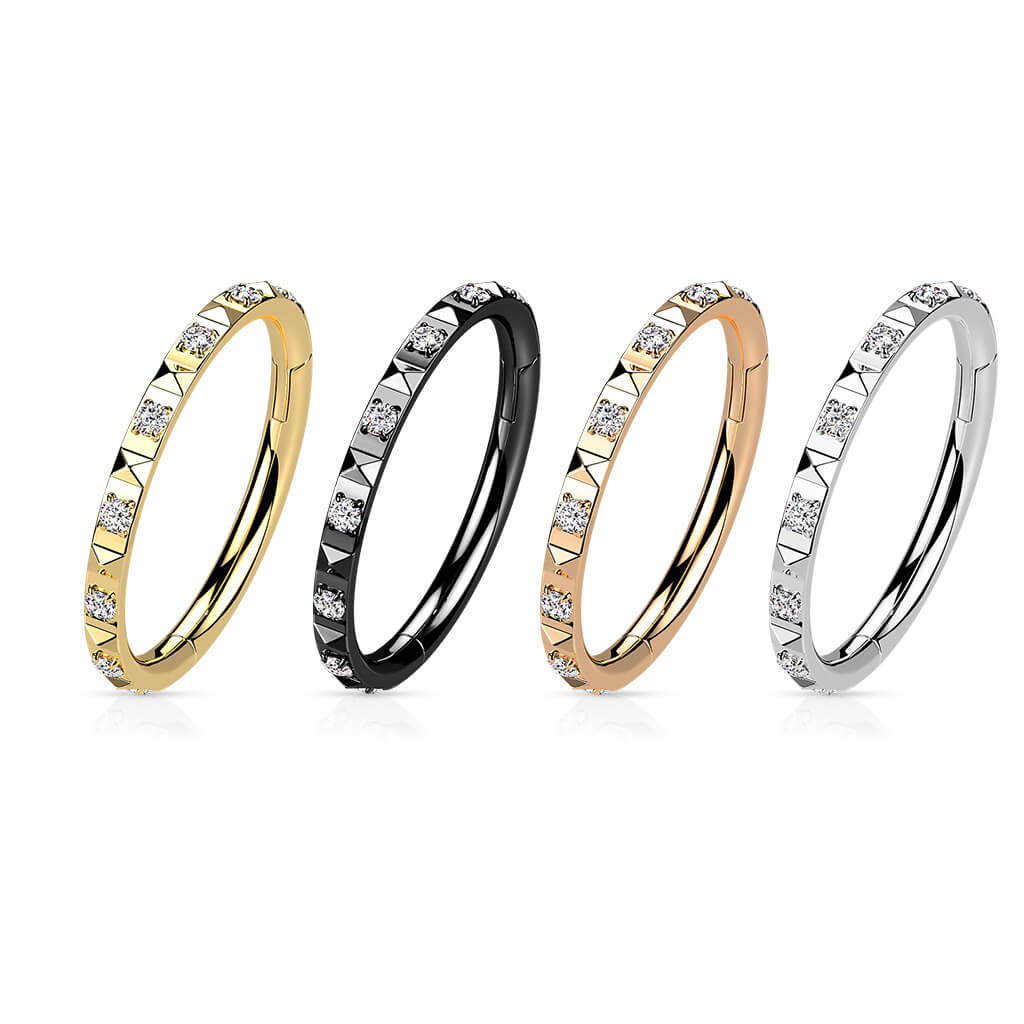 Ring Pyramid Cut Zirconia Clicker - Image 2