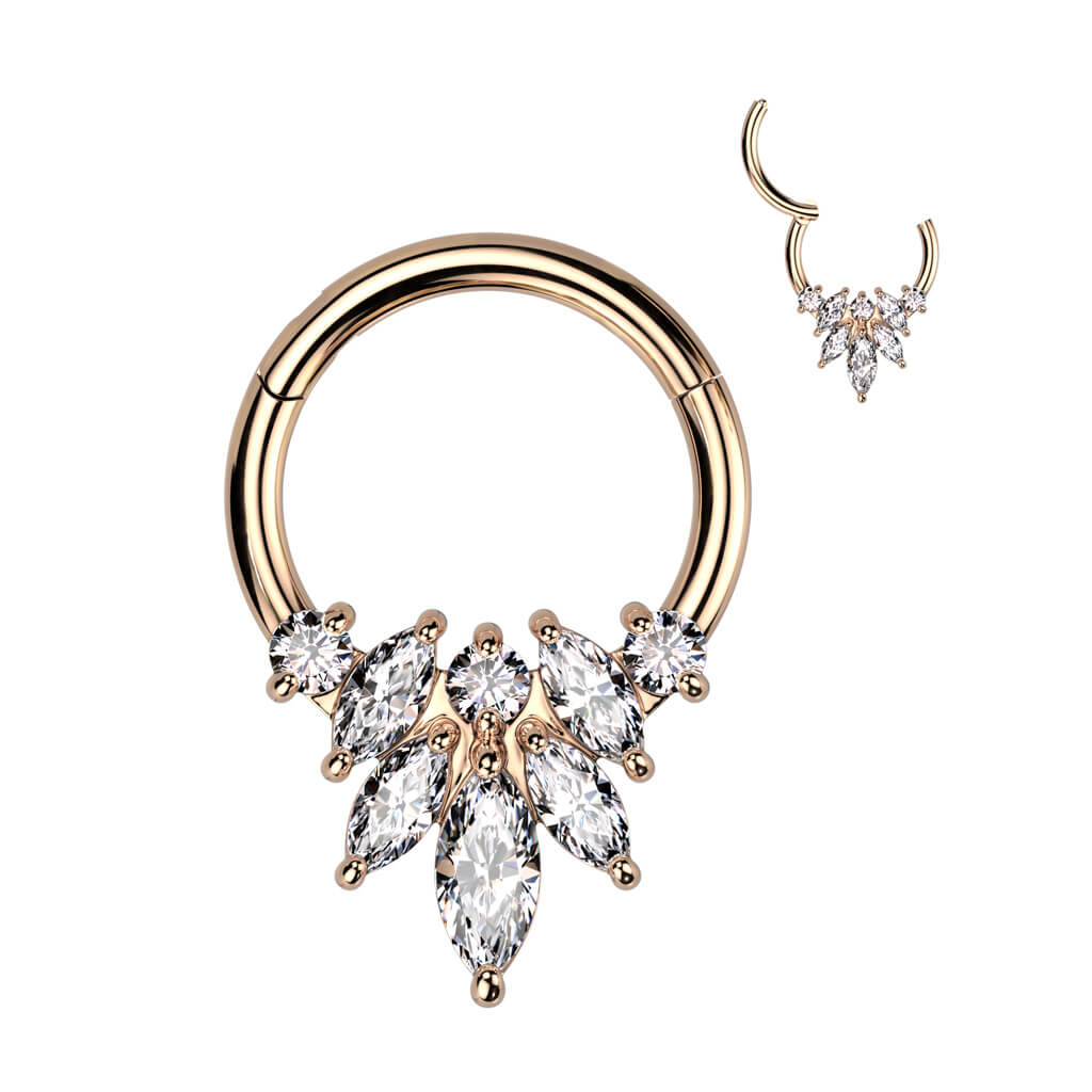 Ring Flowers Zirconia Clicker - Image 5