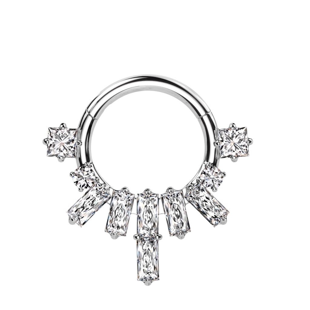 Ring Baguette Fan Zirconia Clicker - Image 2