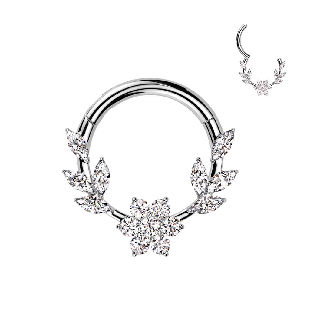 Ring vines flower zirconia marquise cut Segment - Image 4