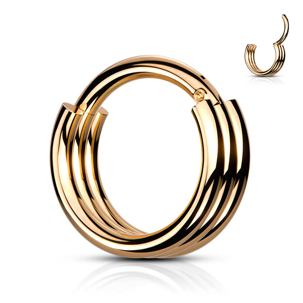 Ring Triple Layered Hoops Clicker - Image 6