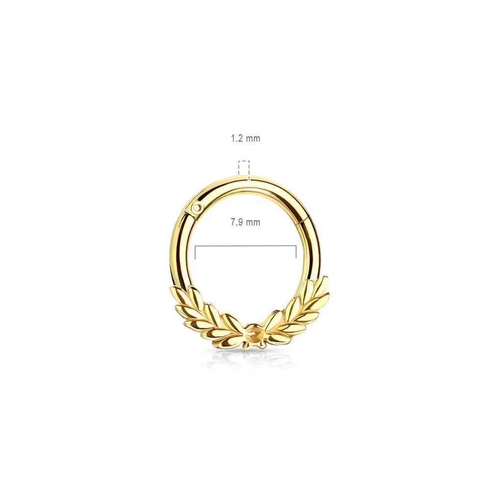 Ring Laurel Leaves Silver Clicker - Image 3