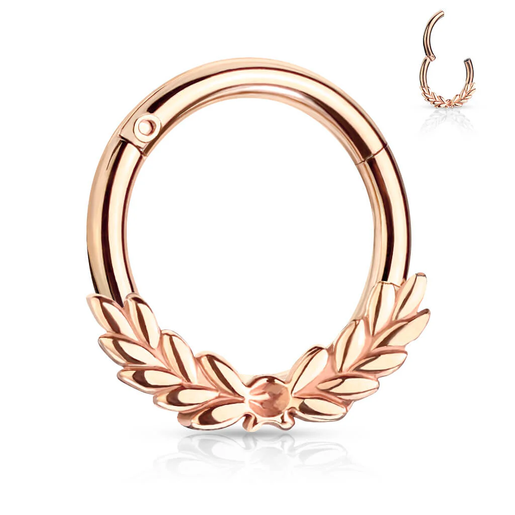 Ring Laurel Leaves Silver Clicker - Image 4