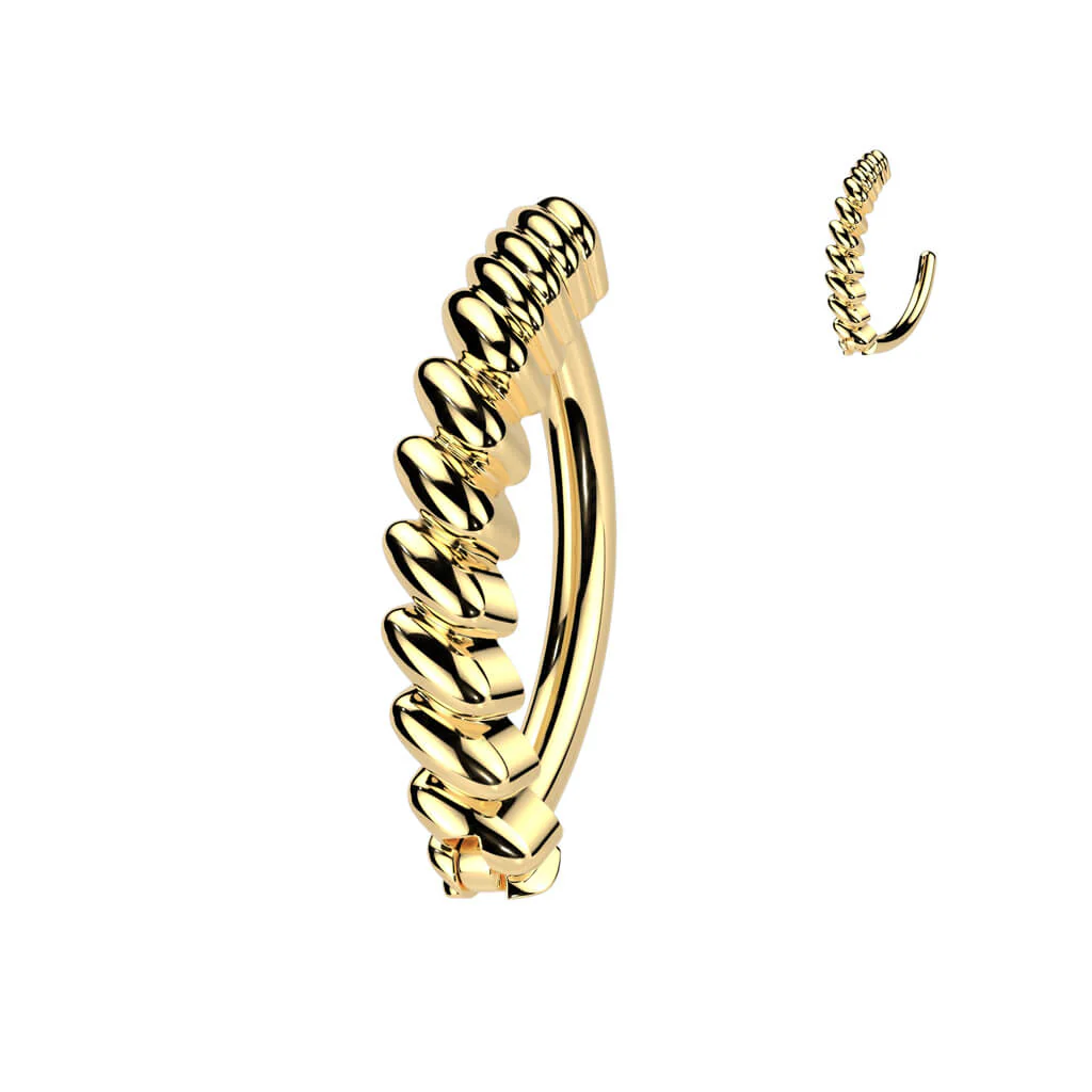 Belly Button Piercing twisted bar Clicker - Image 4