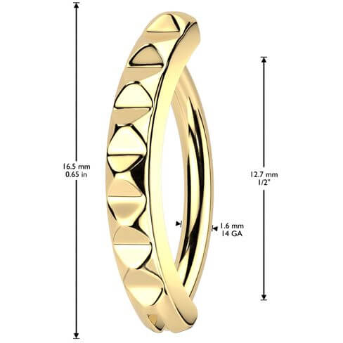 Belly Button Piercing pyramid cut Clicker - Image 2