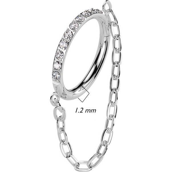 Titanium Ring chain zirconia Clicker - Image 2