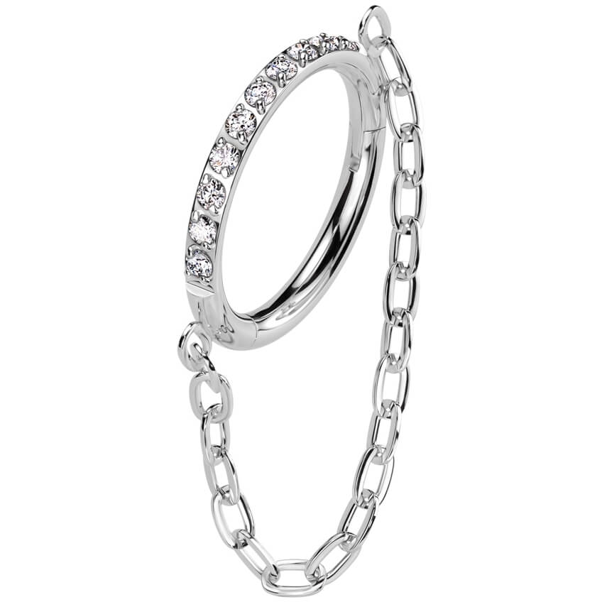 Titanium Ring chain zirconia Clicker - Image 3