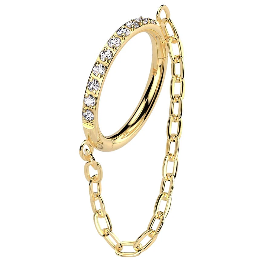 Titanium Ring chain zirconia Clicker - Image 4