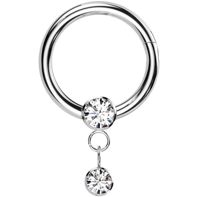 Titanium Ring dangle zirconia Clicker - Image 3