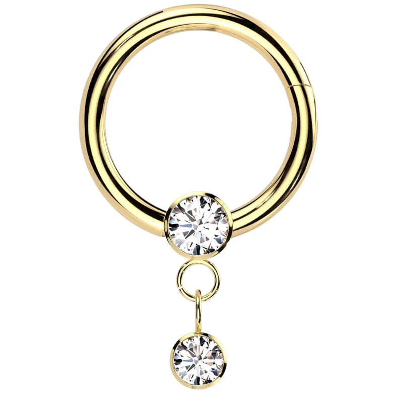 Titanium Ring dangle zirconia Clicker - Image 4