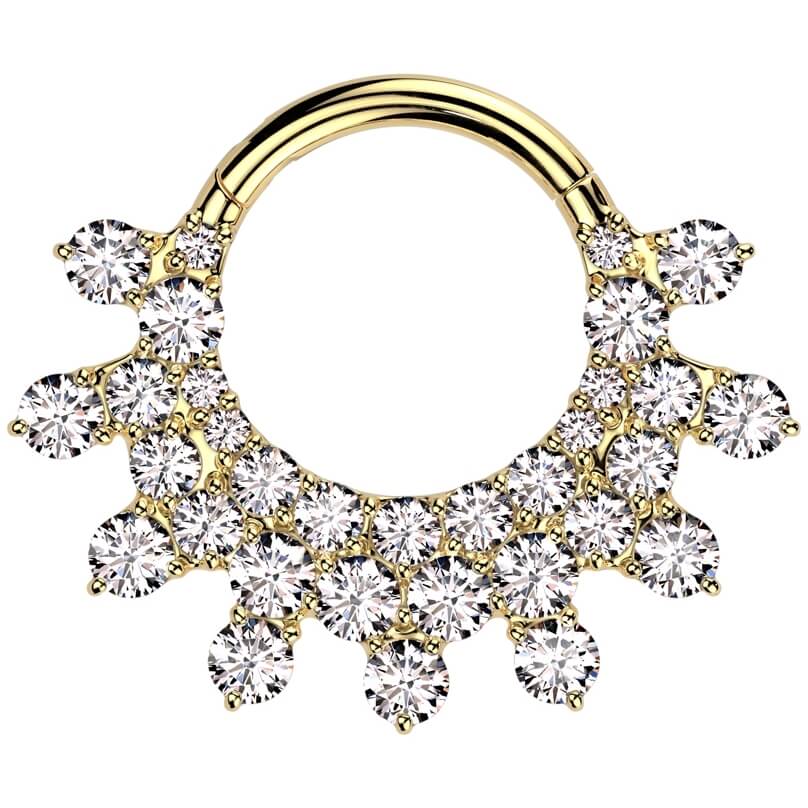 Titanium Ring zirconia pave setting Clicker - Image 4
